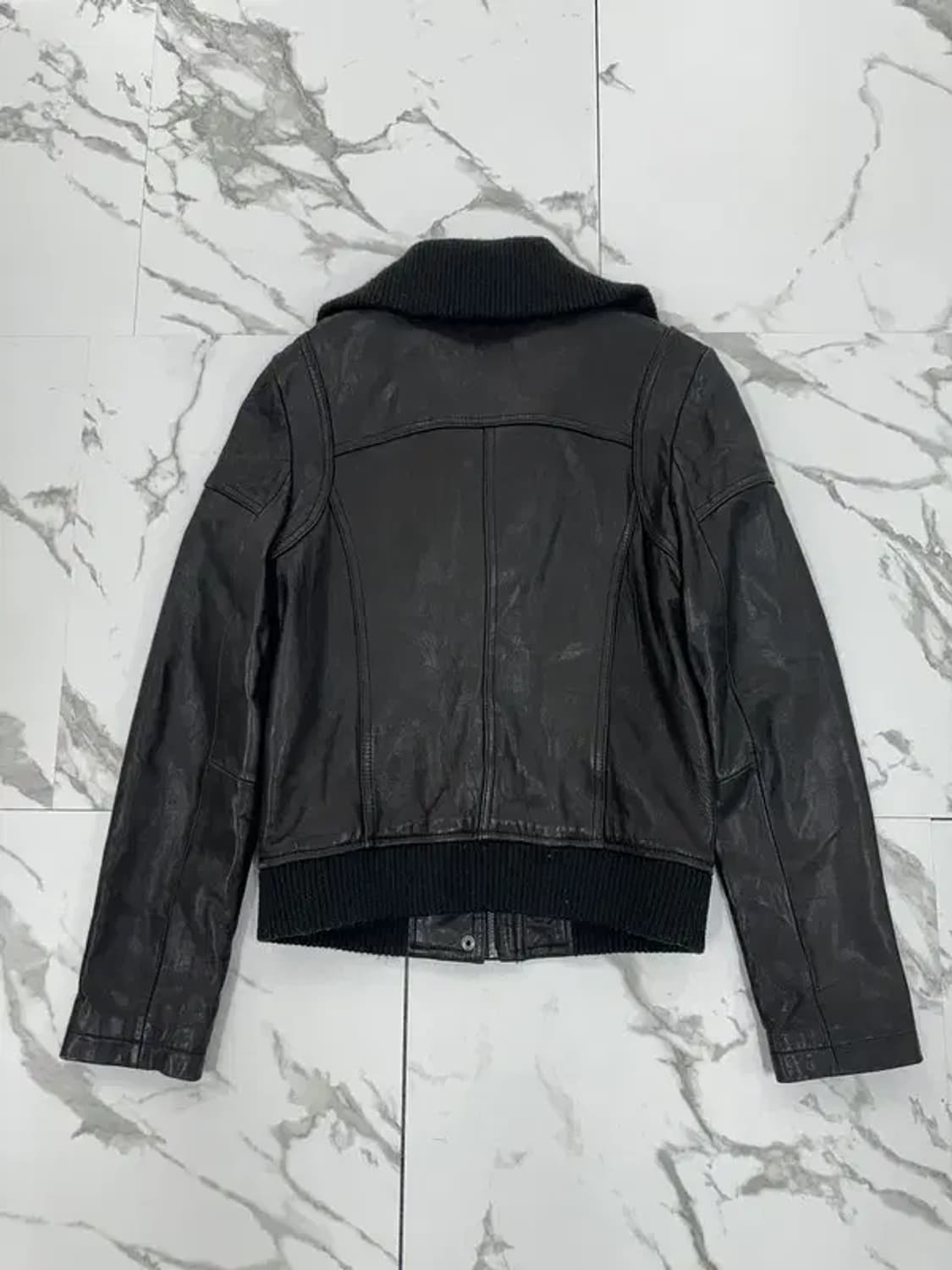 DKNY 하이넥 레더 자켓 상품이미지2