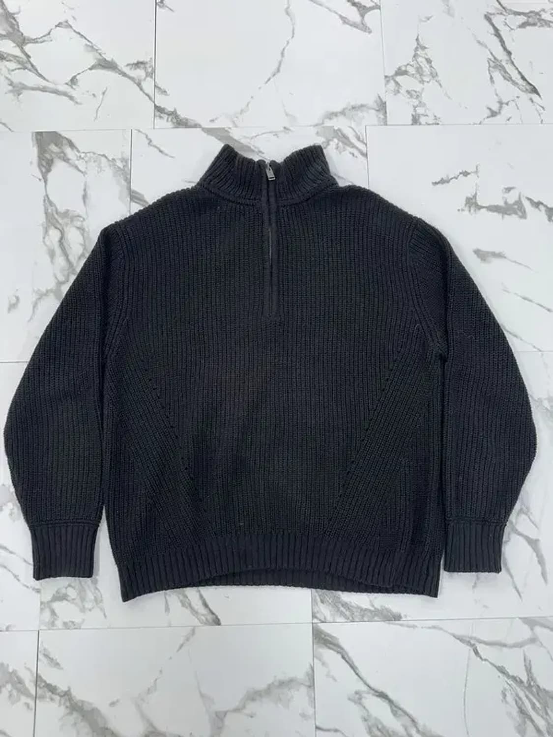 일꼬르소 모크넥 반집업 니트 상품이미지1