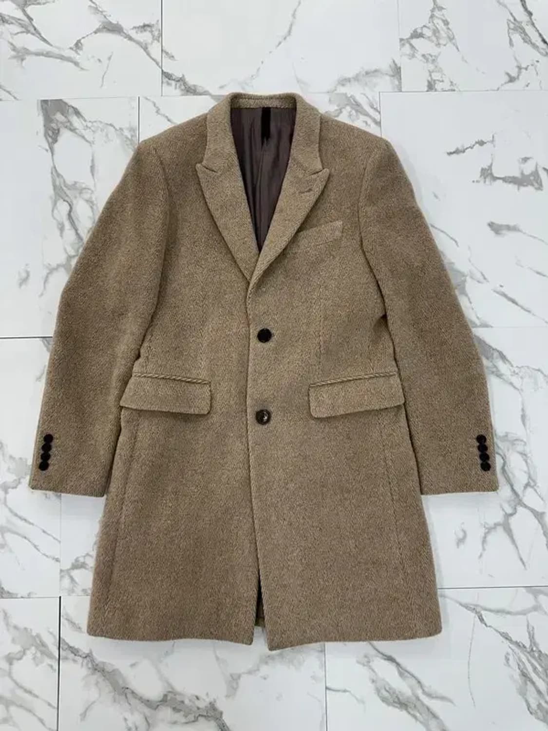 커스텀멜로우 알파카 헤링본 코트 상품이미지1