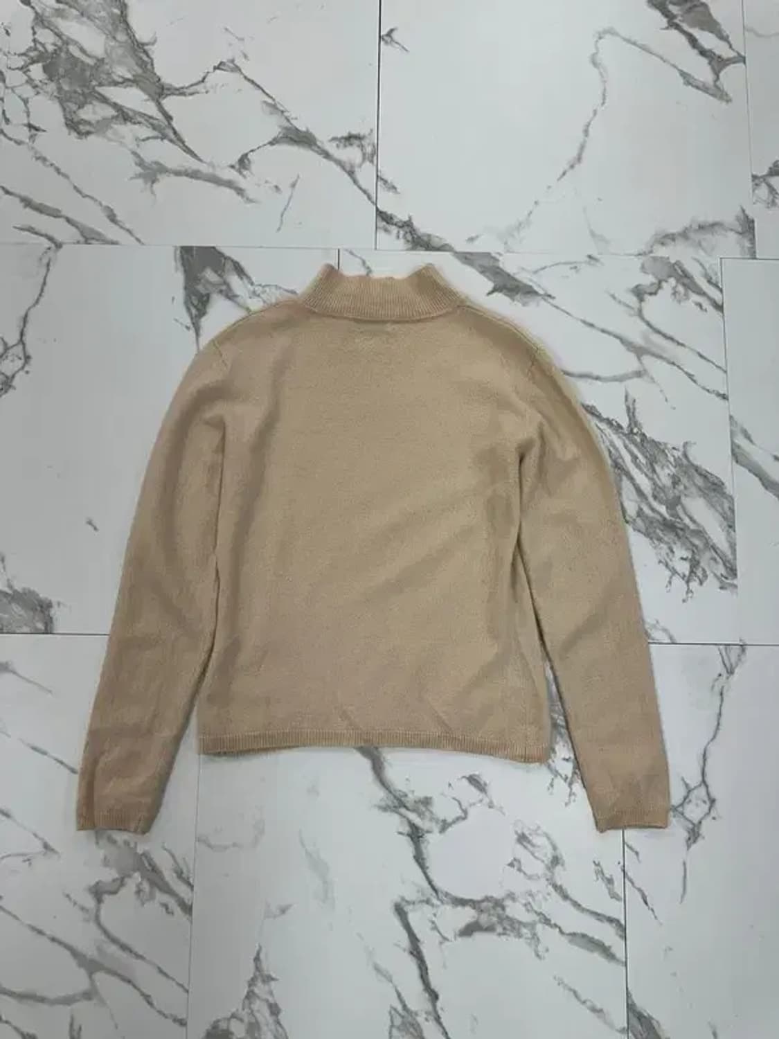 빈티지 캐시미어 100% 아이보리 목폴라 니트 상품이미지2