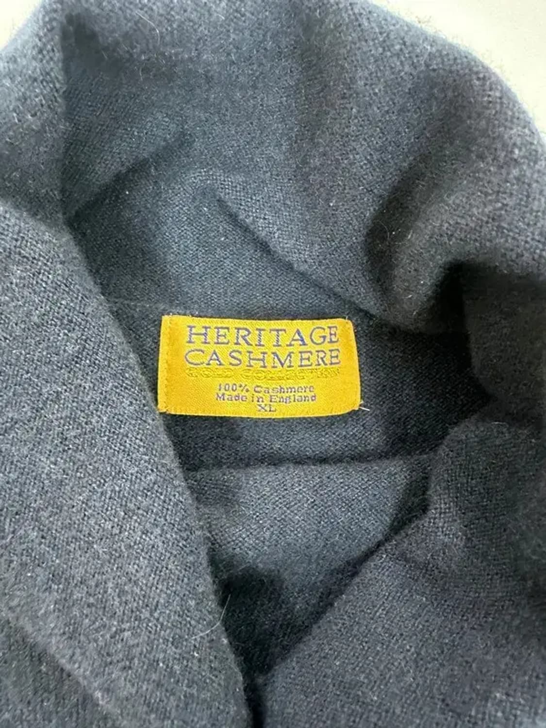 빈티지 캐시미어 100% 네이비 목폴라 니트 상품이미지3