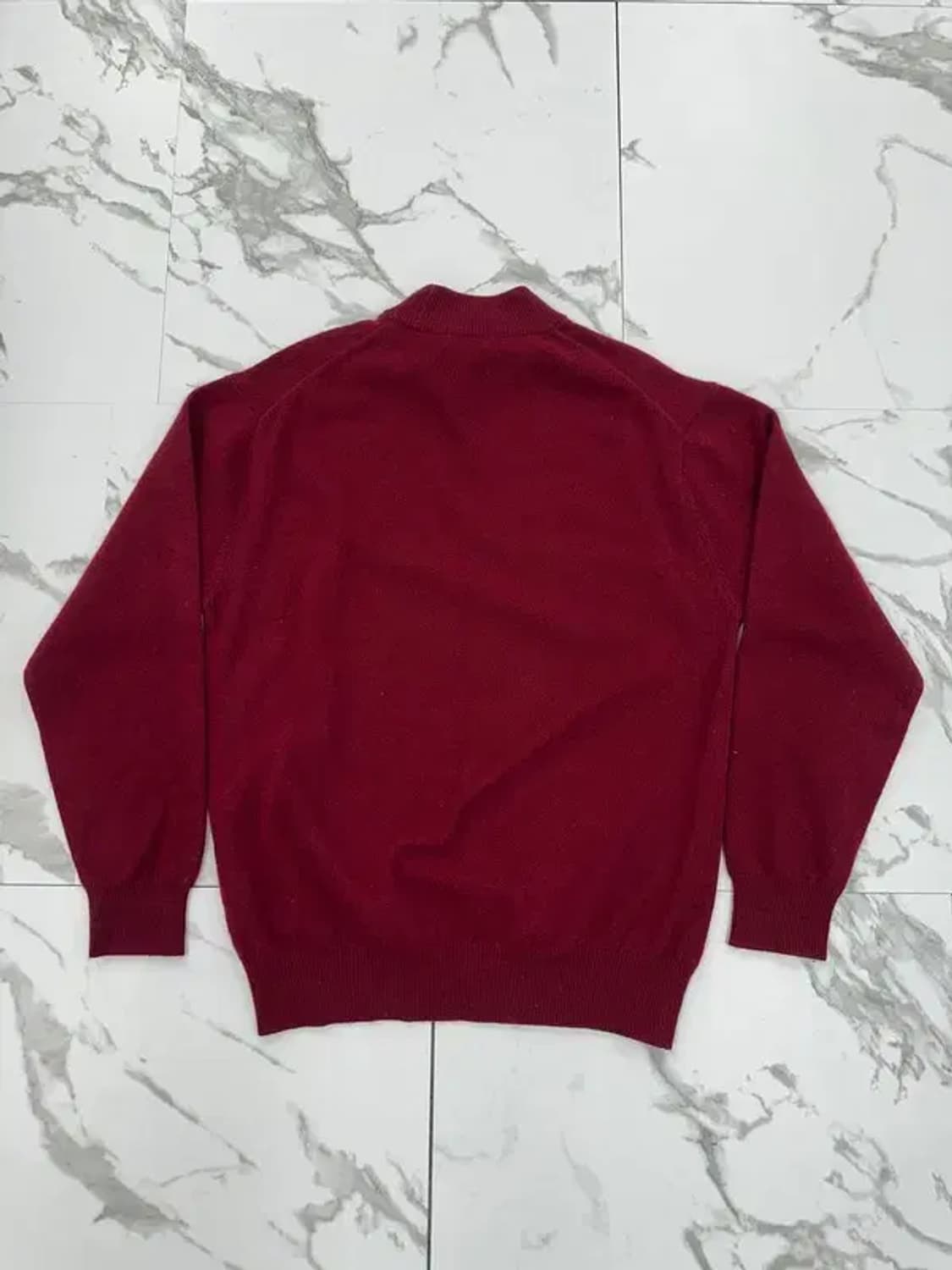 빈티지 캐시미어 100% 버건디 니트 상품이미지2