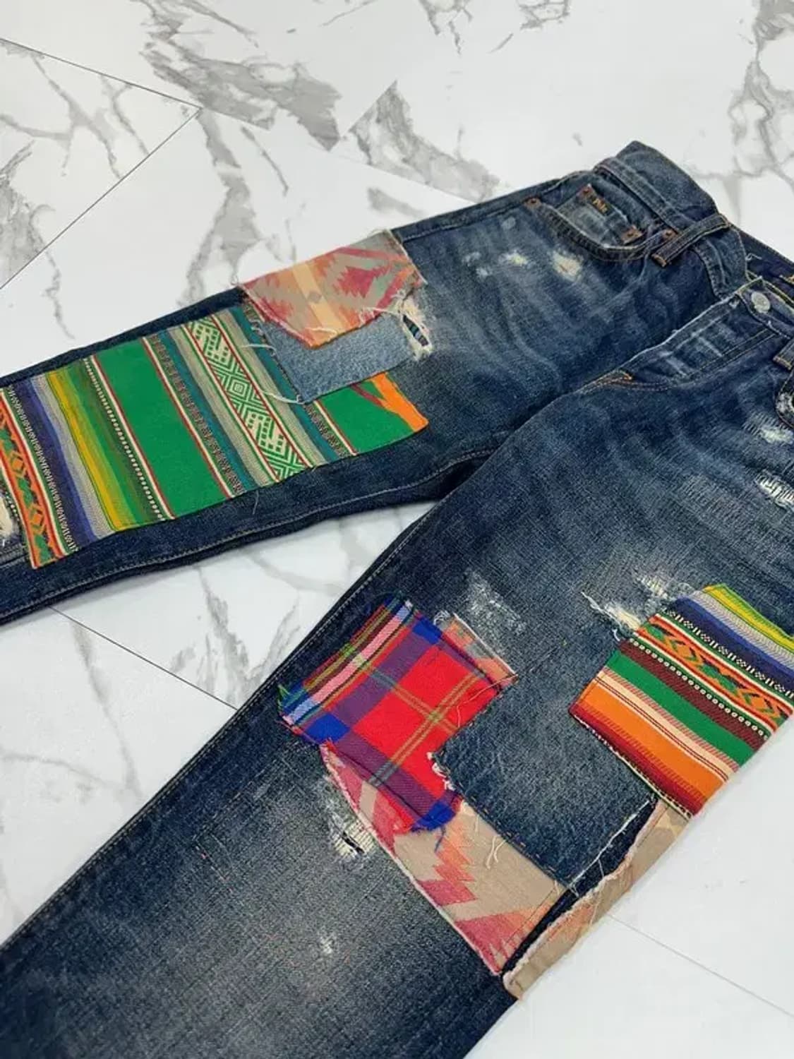 폴로 랄프로렌 패치워크 데님 팬츠 상품이미지3