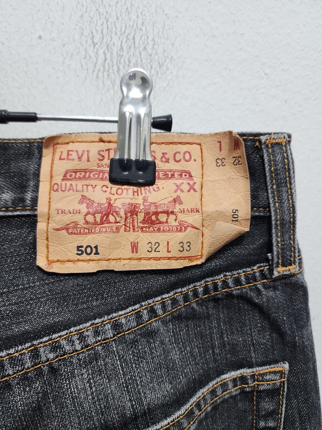 리바이스 501 빈티지 흑청 블랙진 상품이미지3