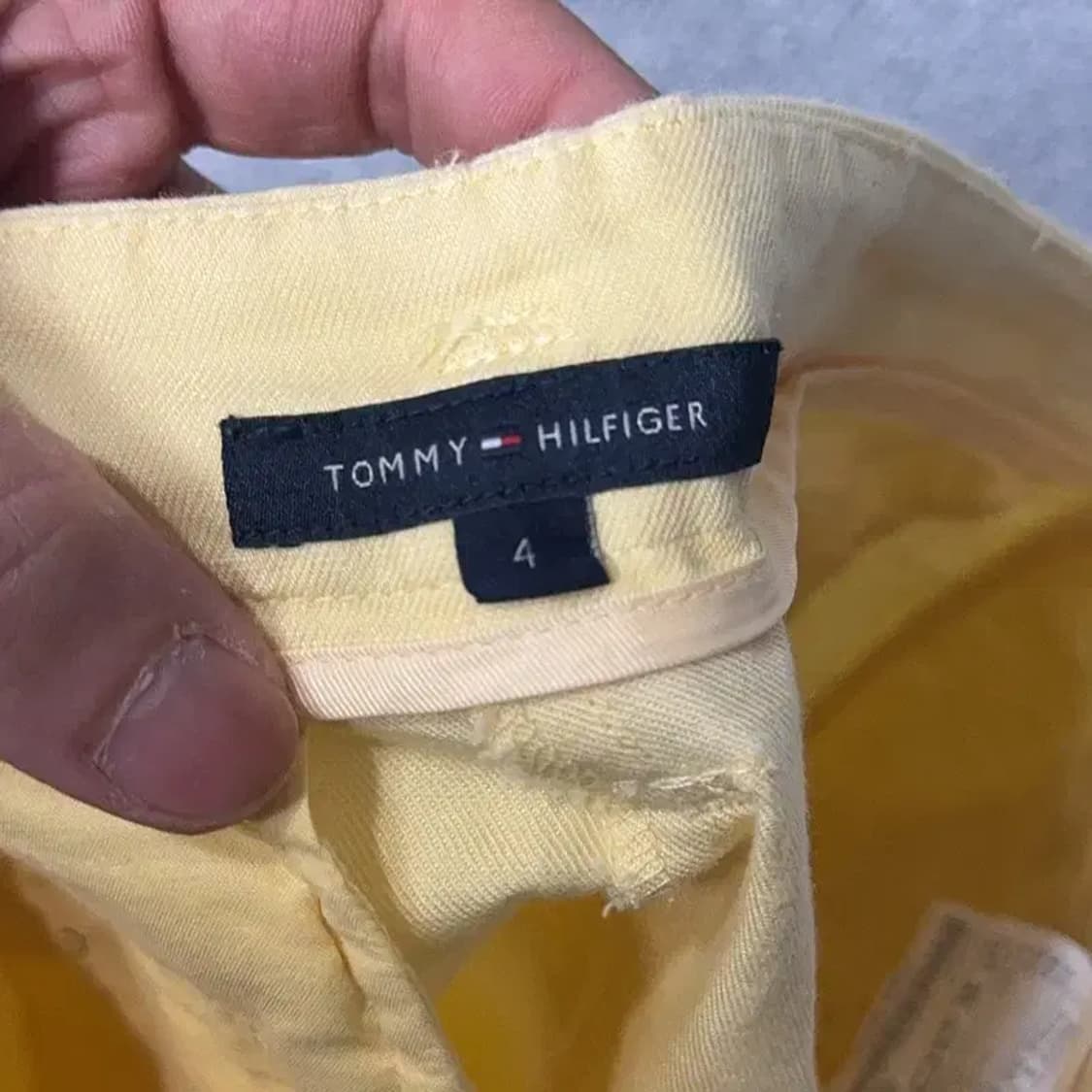 타미힐피거 옐로우 린넨 코튼 반바지 67 상품이미지4