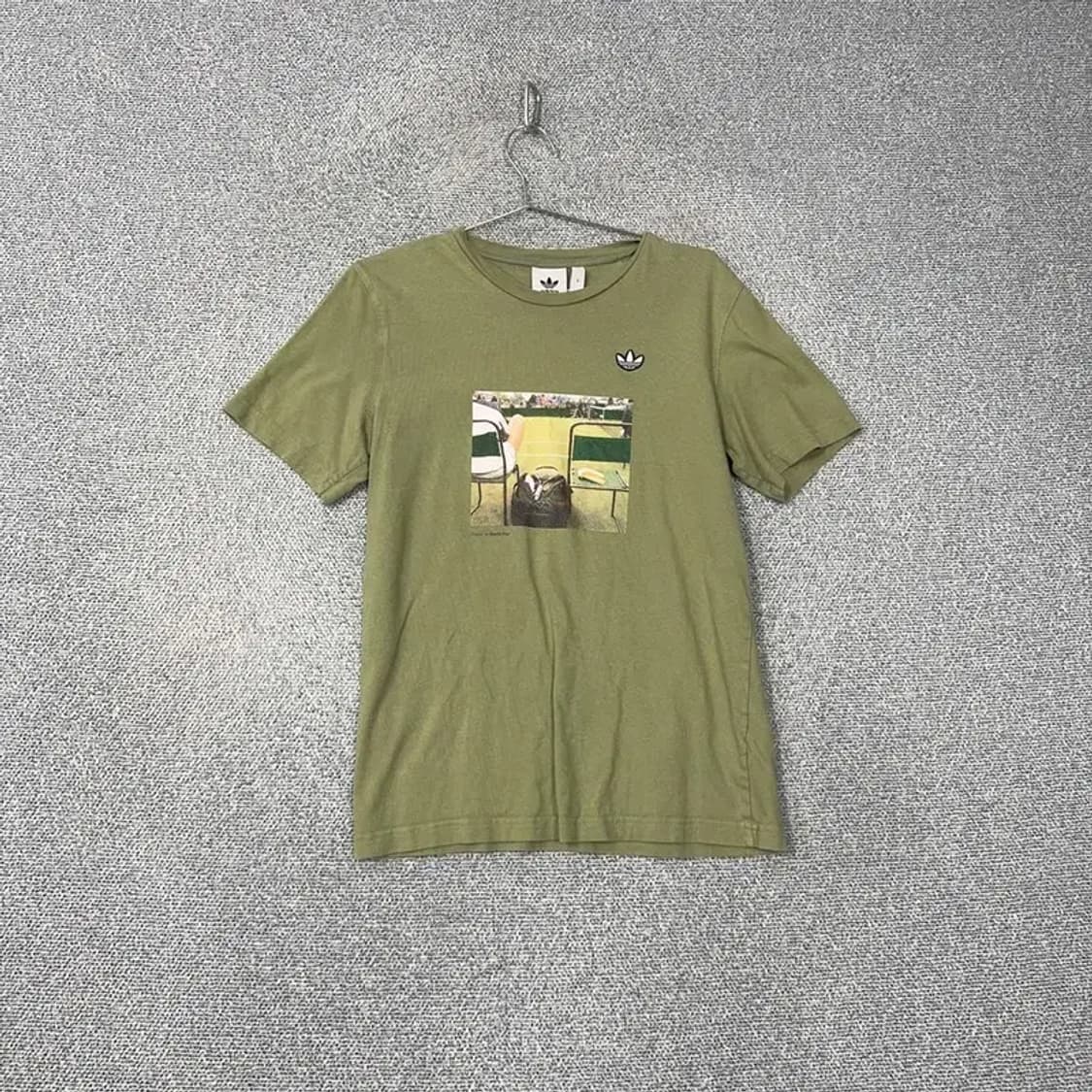 아디다스 프린팅 카키 반팔티 S 상품이미지1