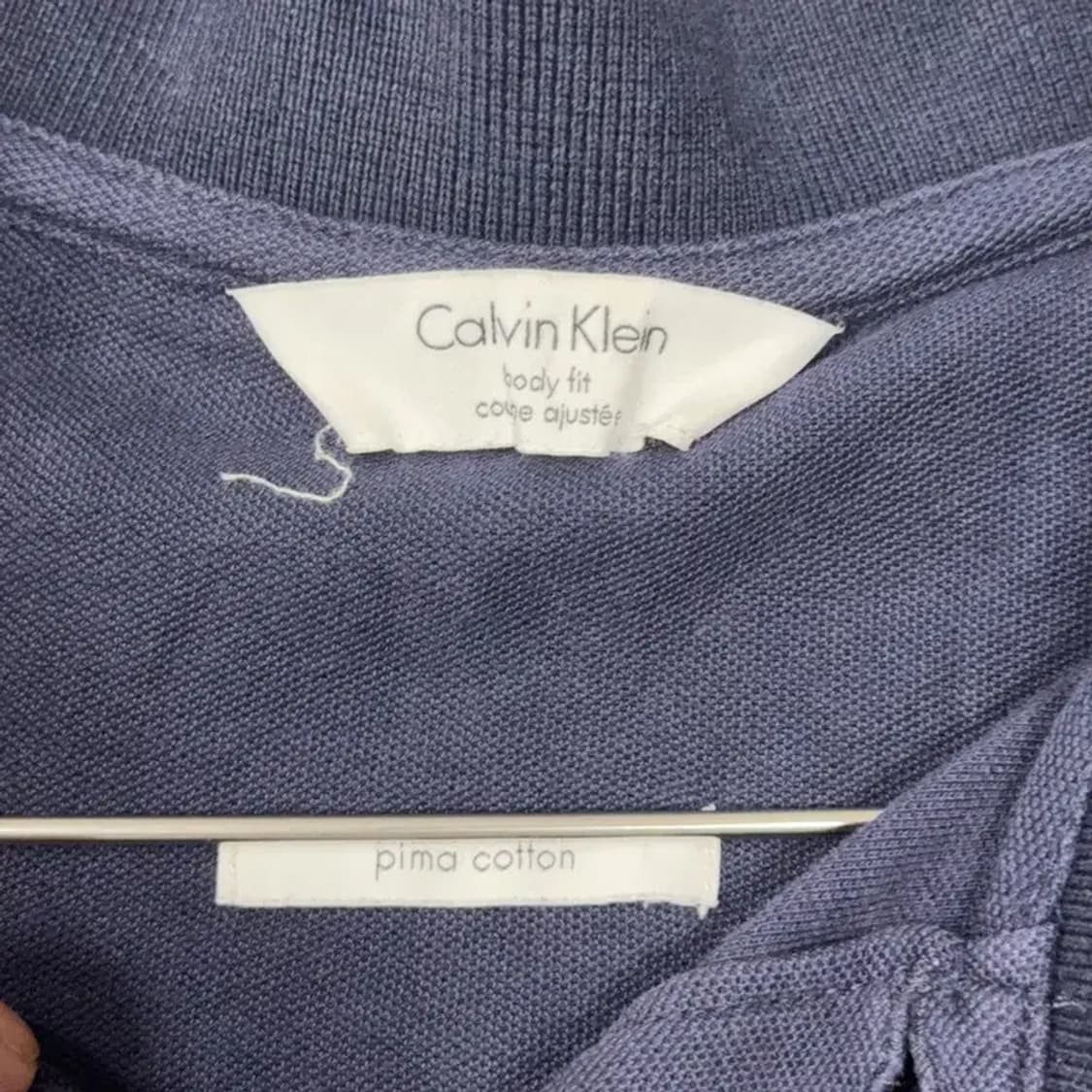 캘빈클라인 네이비 반팔 카라티 M 상품이미지3