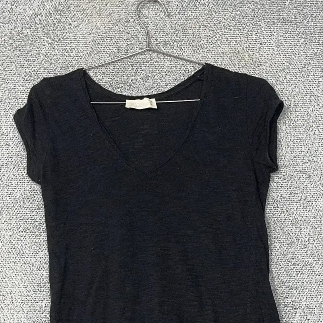 자라 브이넥 숏 반팔티 S 상품이미지3