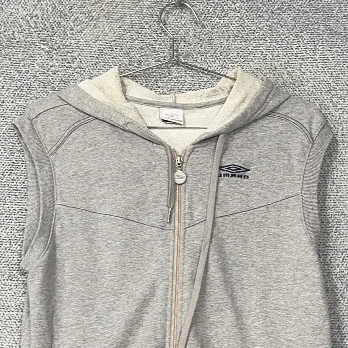 엄브로 로고 후드 집업 조끼 S 상품이미지3