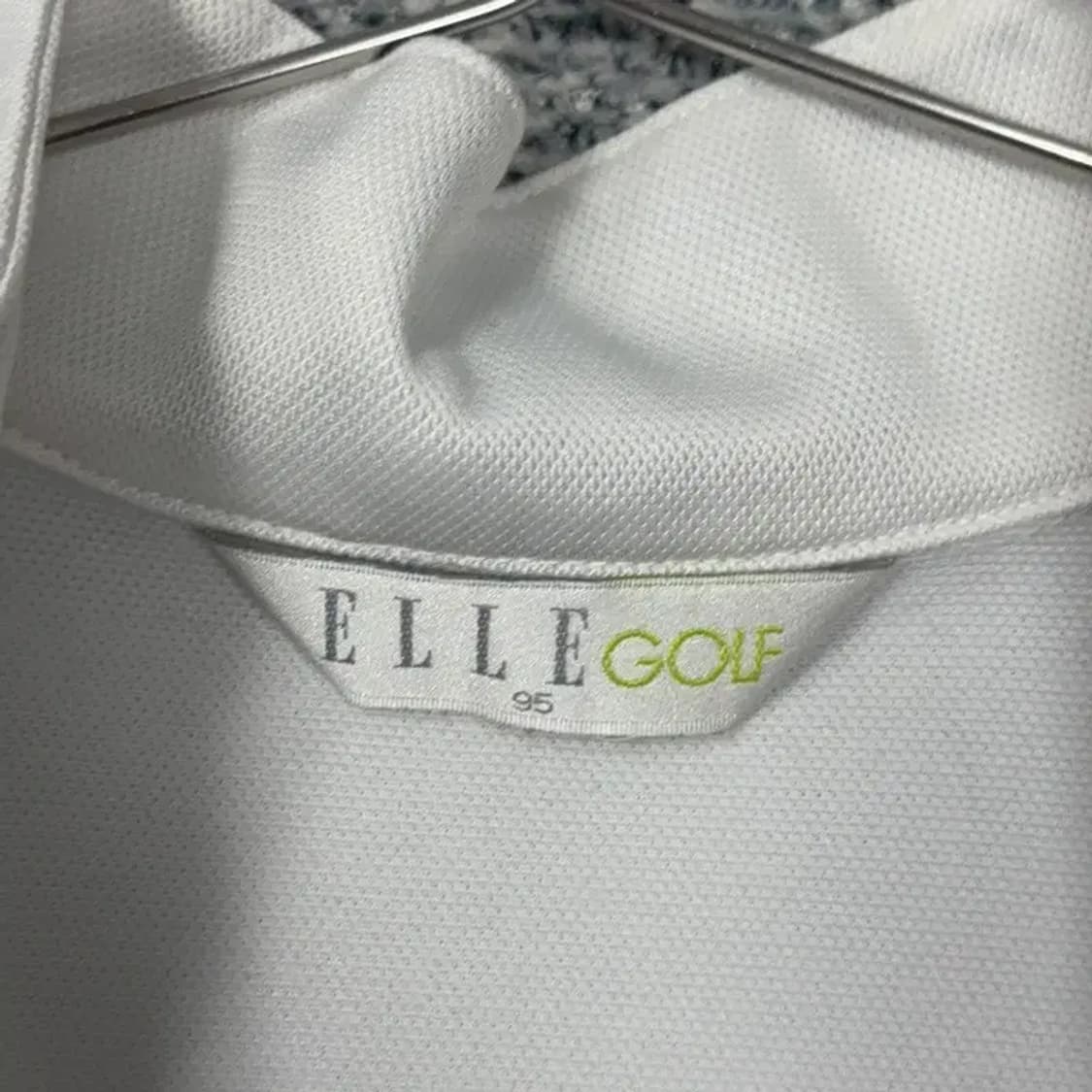 엘르 골프 화이트 기능성 반팔 카라티 95 상품이미지3