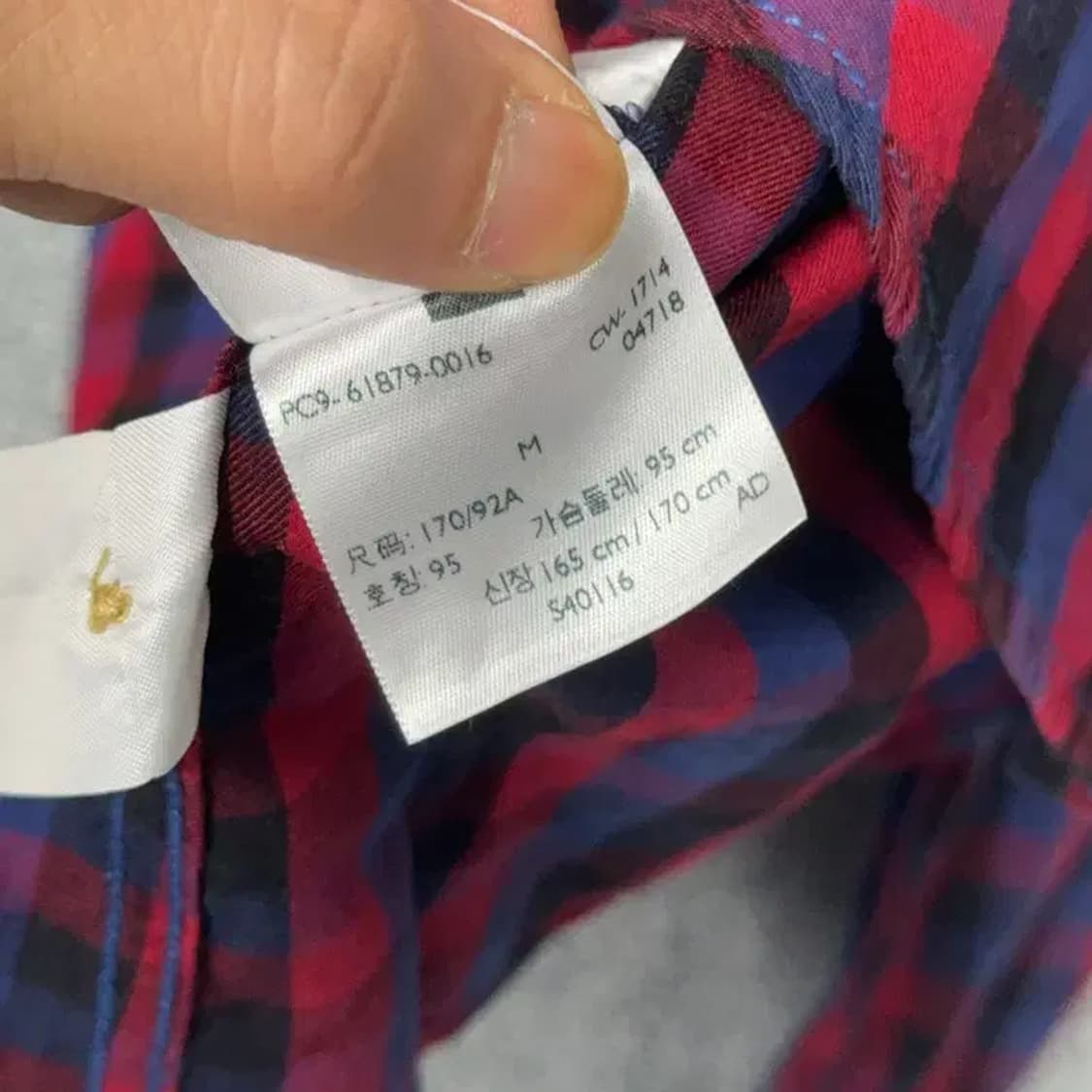 리바이스 투포켓 체크남방 M 상품이미지4