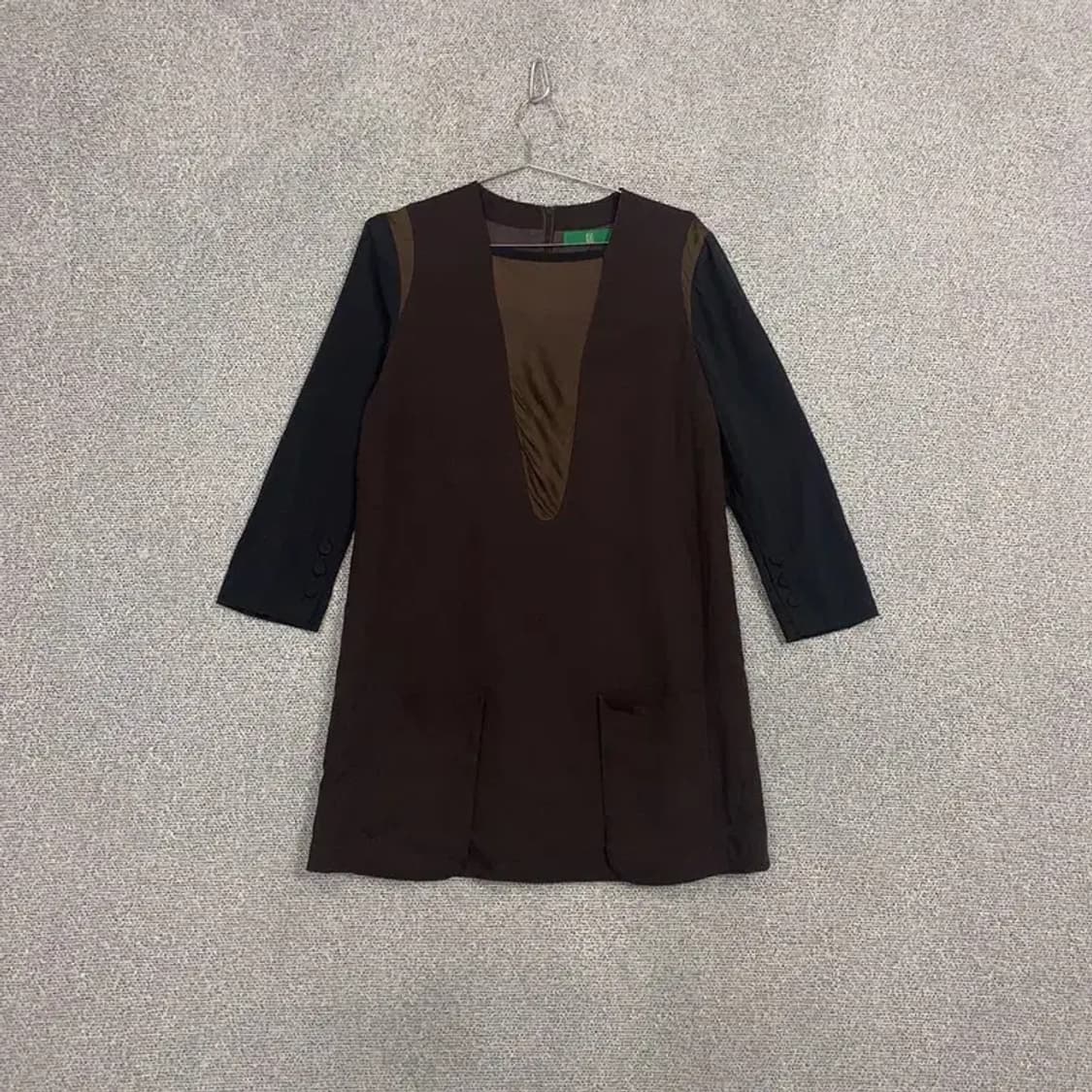 구호 브라운 실크 원피스 88-96-165 상품이미지1