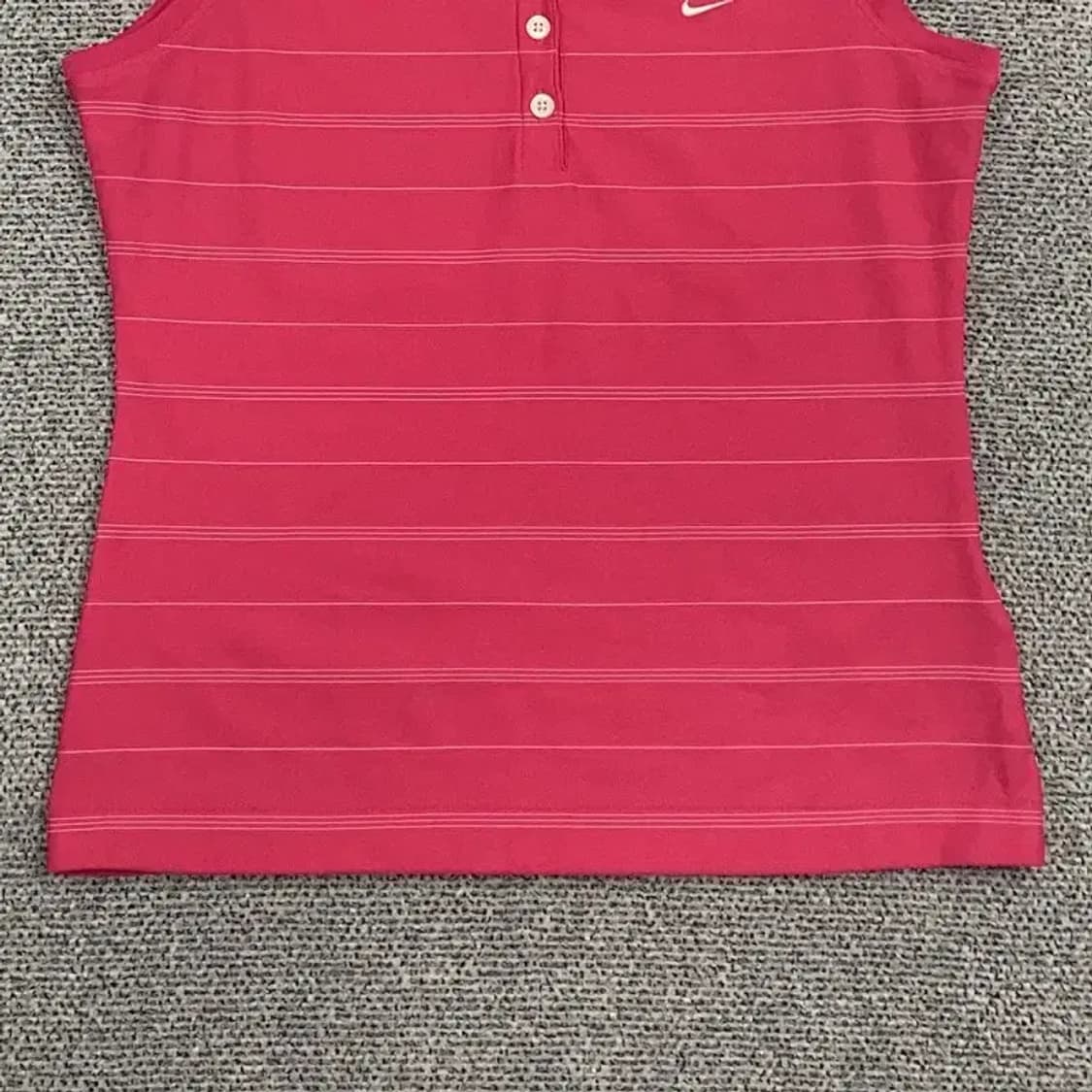 나이키 골프 스트라이프 핑크 카라 나시 M 상품이미지4