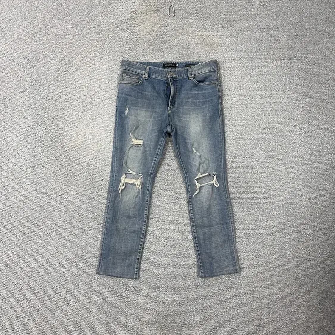 피스워커 무파 연청 크롭진 32 상품이미지1