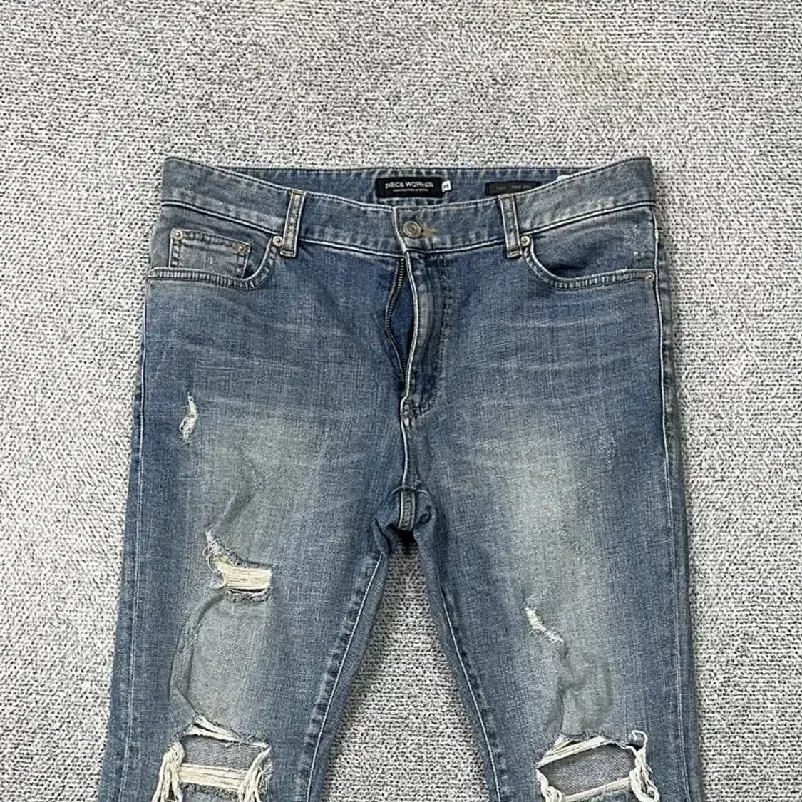 피스워커 무파 연청 크롭진 32 상품이미지3