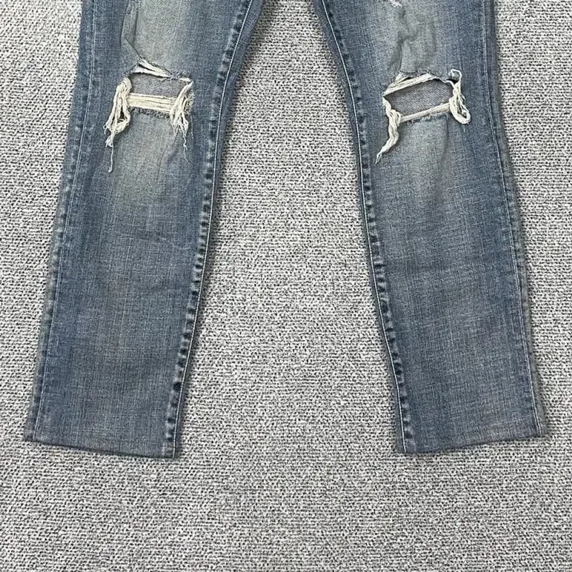 피스워커 무파 연청 크롭진 32 상품이미지4