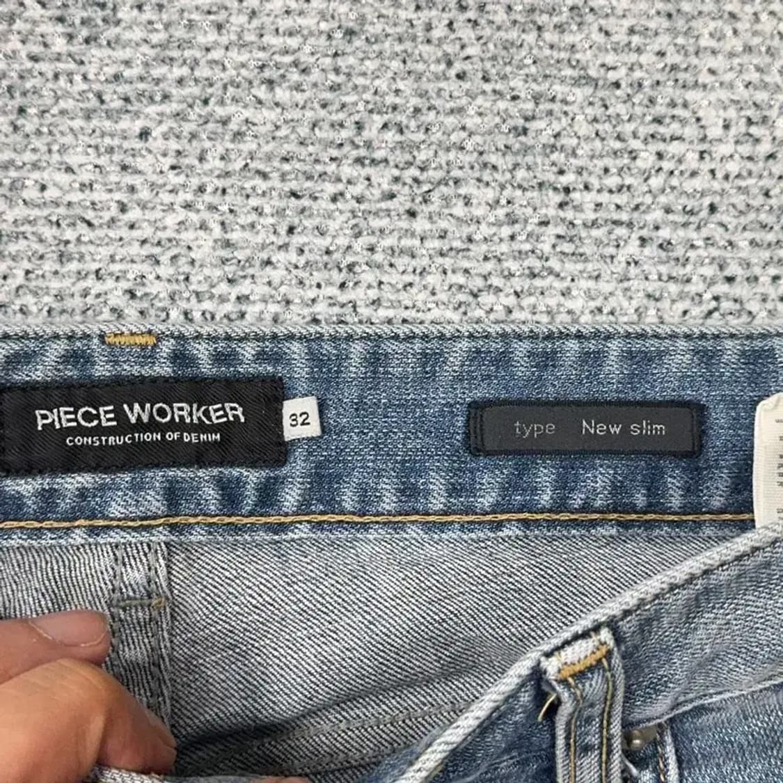 피스워커 무파 연청 크롭진 32 상품이미지5