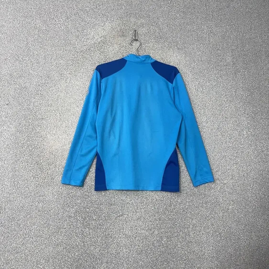 몽벨 블루 로고 기능성 반집업 긴팔티 S 상품이미지2