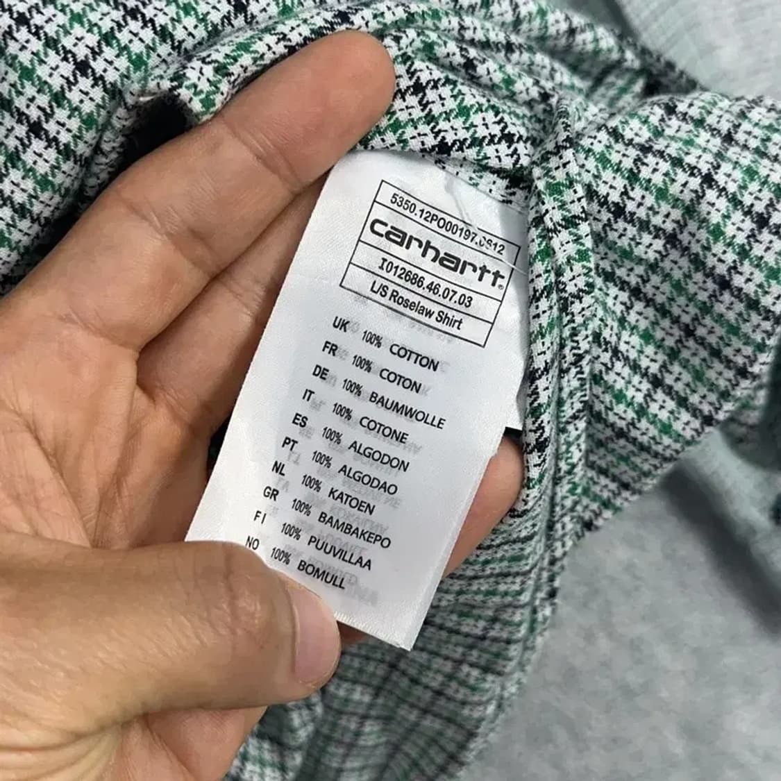 칼하트 캐주얼 체크남방 M 상품이미지4