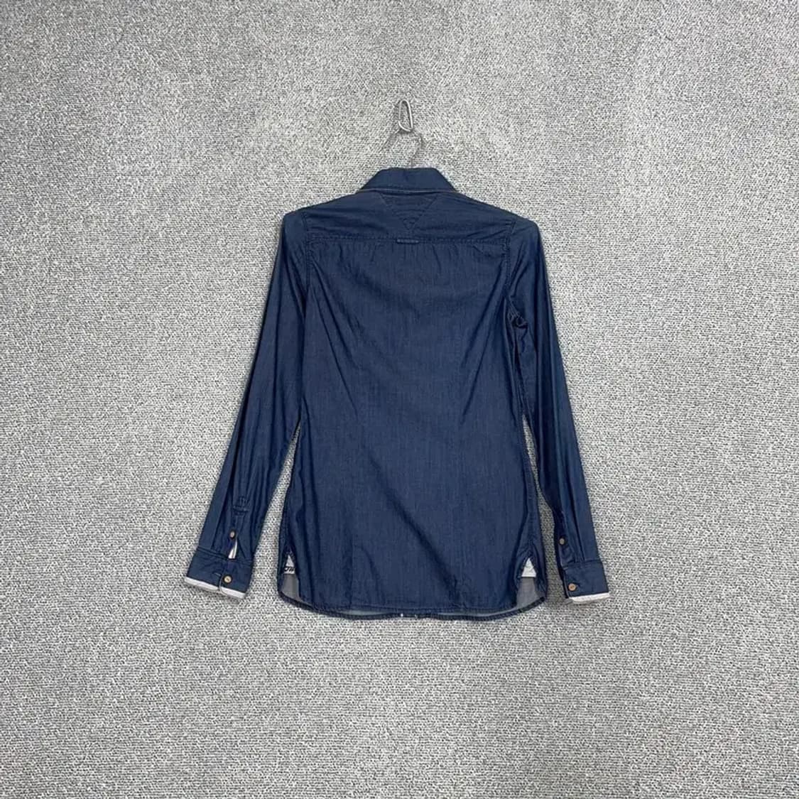 타미힐피거 자수 네이비 코튼 셔츠 2 상품이미지2