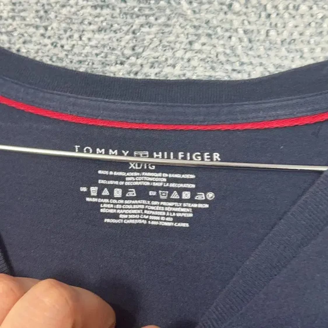타미힐피거 네이비 오버사이즈 반팔티 XL 상품이미지5