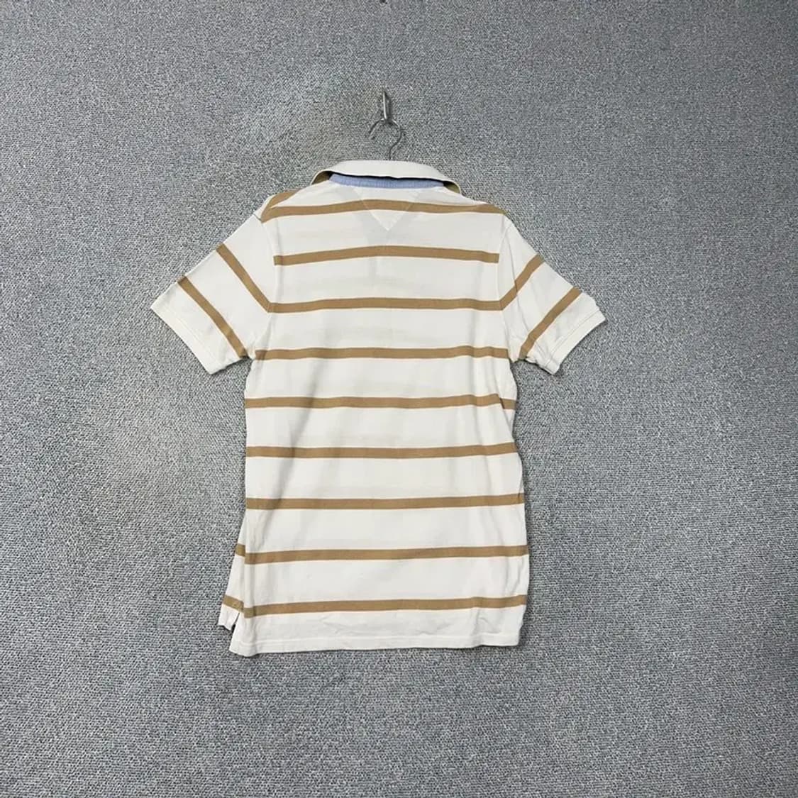 타미힐피거 베이지 스트라이프 반팔 카라티 L 상품이미지2