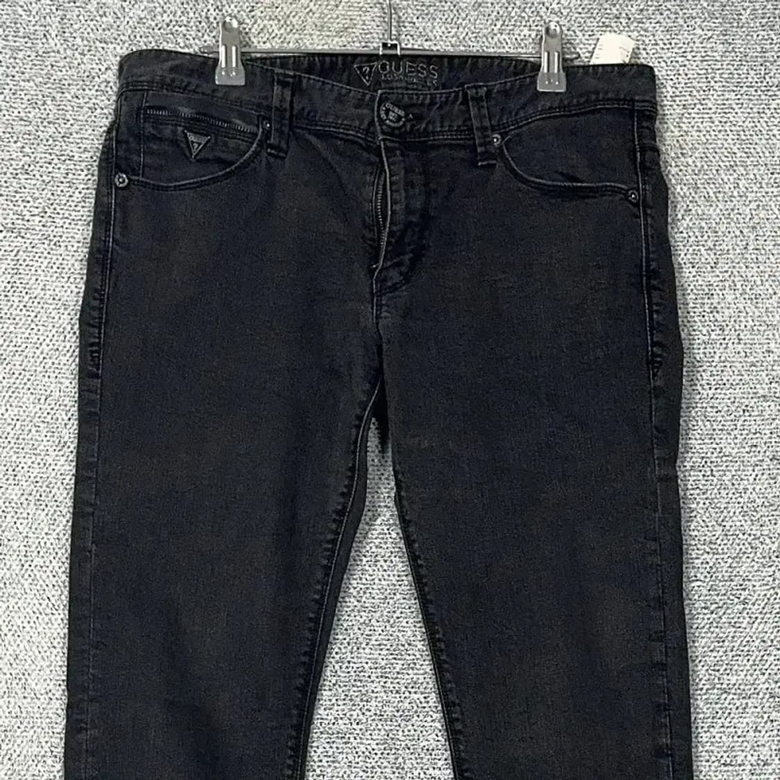 게스 실버로고 흑청 데님팬츠 33 상품이미지3