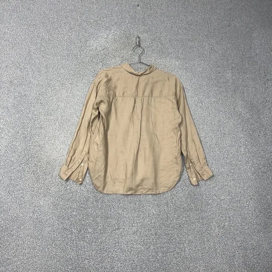 유니클로 베이지 브이넥 린넨 셔츠 S 상품이미지2