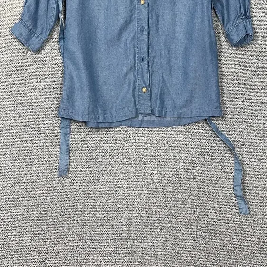 유니클로 벨티드 데님 셔츠 원피스 S 상품이미지4