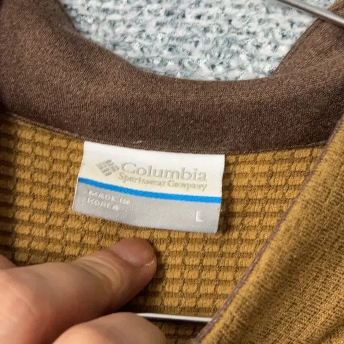 콜롬비아 브라운 기능성 반집업 긴팔티 L 상품이미지3