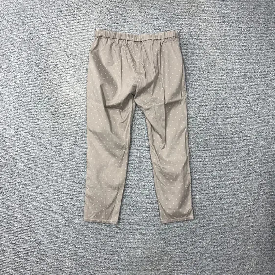 유니클로 도트 베이지 코튼팬츠 XL 상품이미지2