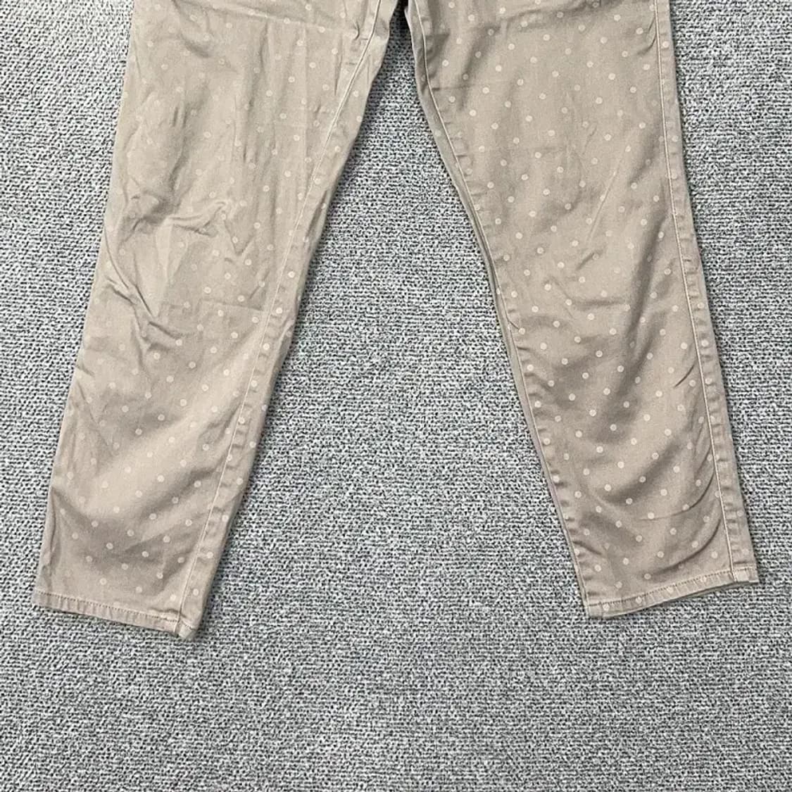 유니클로 도트 베이지 코튼팬츠 XL 상품이미지4