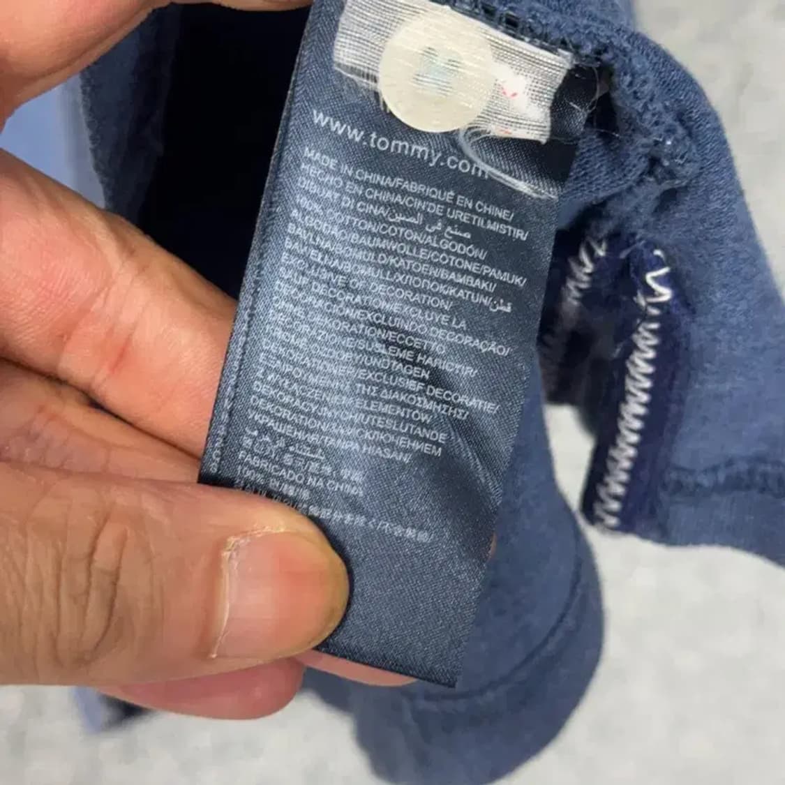 타미힐피거 빈티지 백프린팅 반팔 카라티 M 상품이미지6