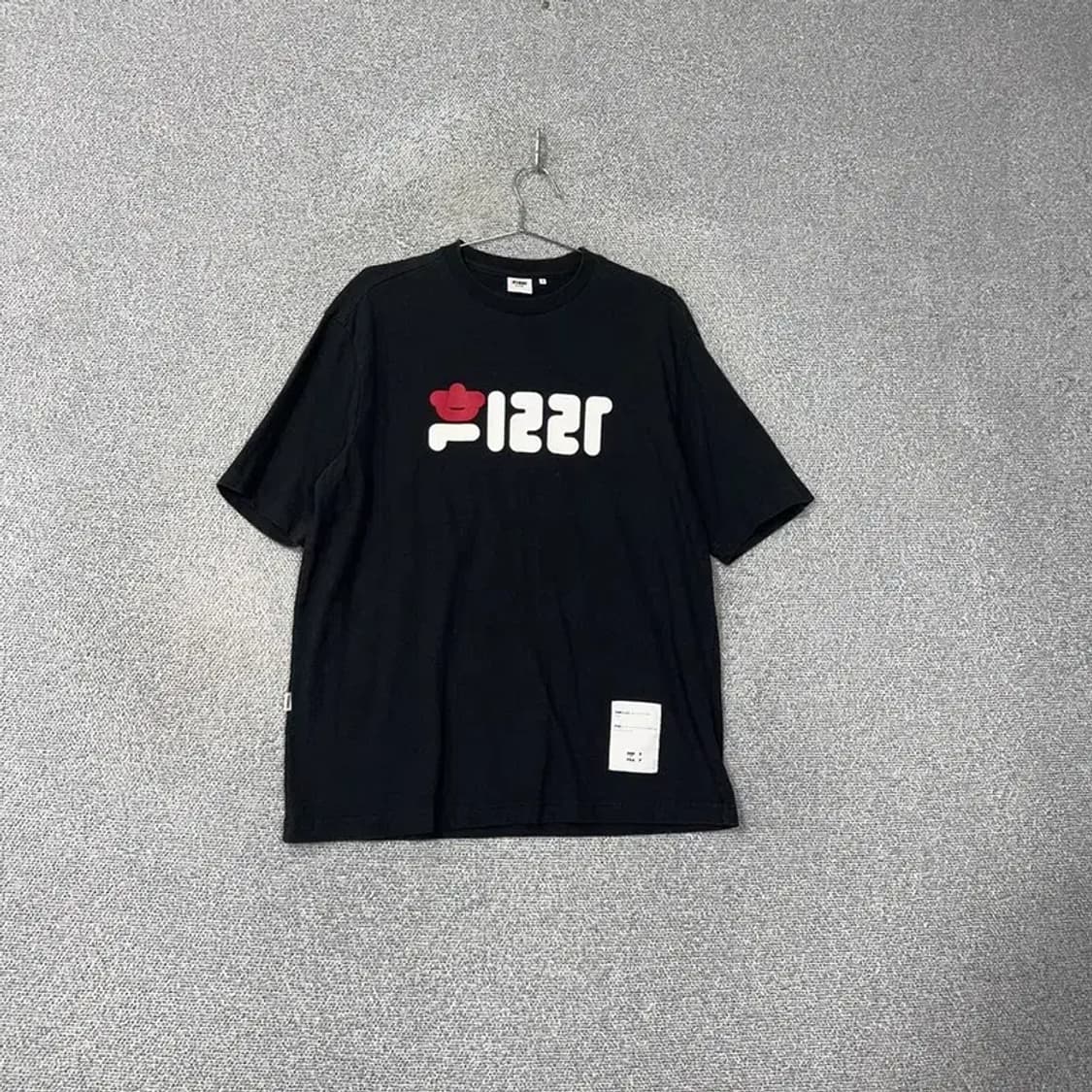 휠라 로고 블랙 반팔티 L 상품이미지1