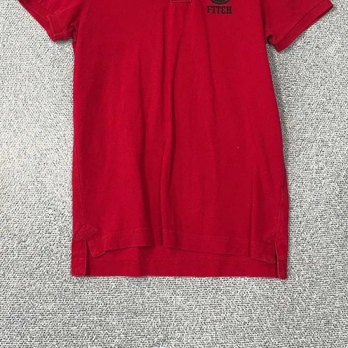 아베크롬비 레드 자수 반팔 카라티 M 상품이미지4