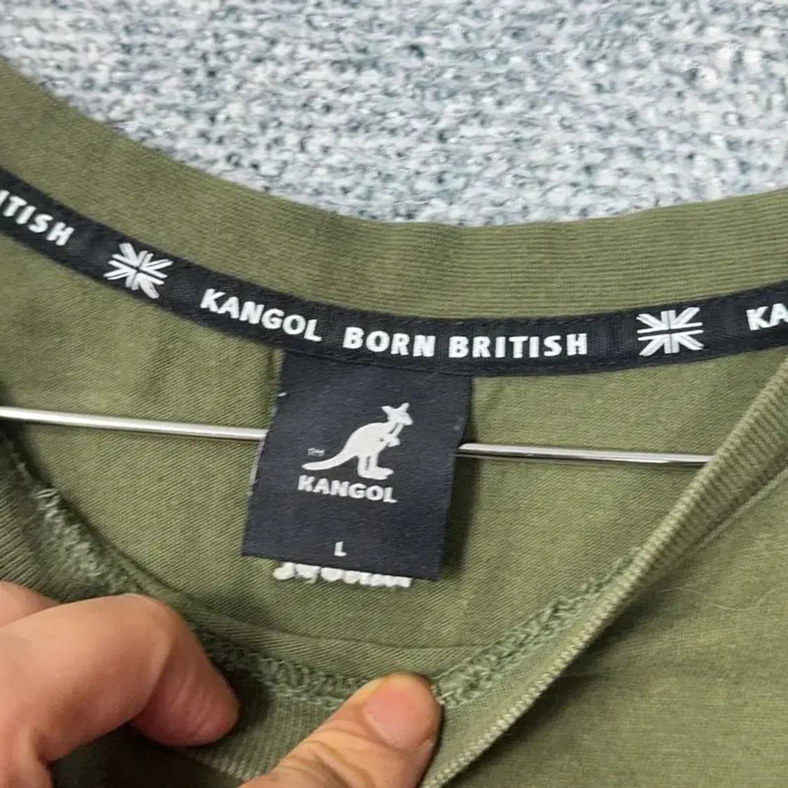 캉골 카키 로고 반팔티 L 상품이미지3