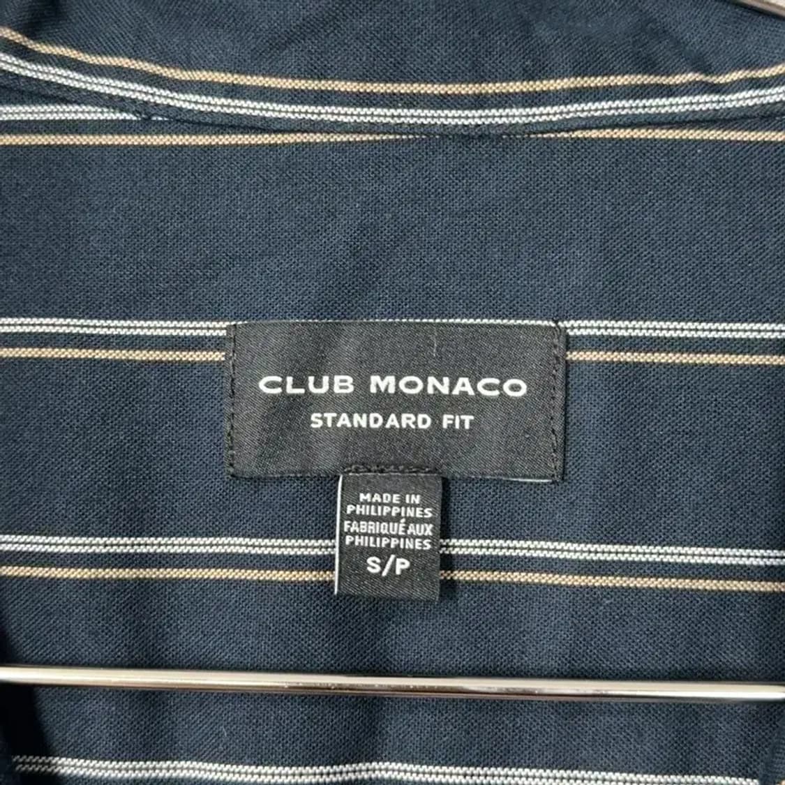 클럽모나코 스트라이프 네이비 캐주얼 셔츠 S 상품이미지3