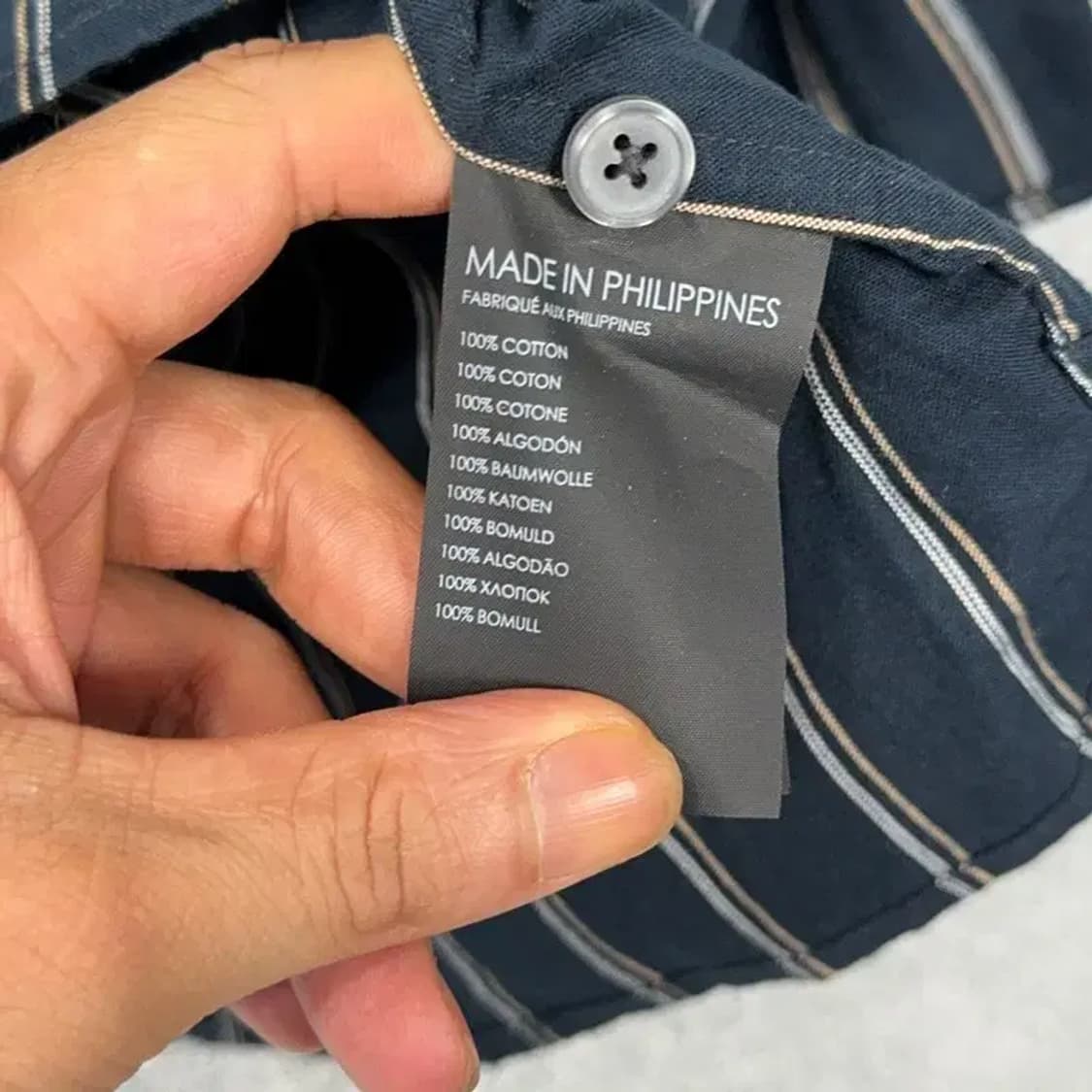 클럽모나코 스트라이프 네이비 캐주얼 셔츠 S 상품이미지4