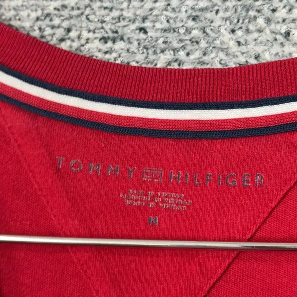 타미힐피거 레드 로고 반팔티 M 상품이미지3