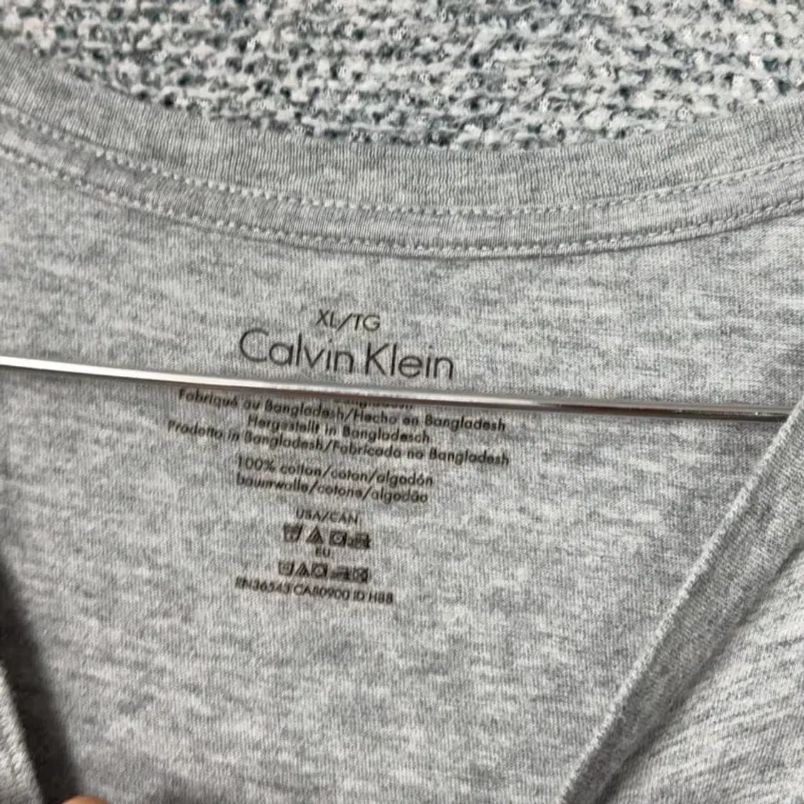 캘빈클라인 그레이 무지 반팔티 XL 상품이미지4