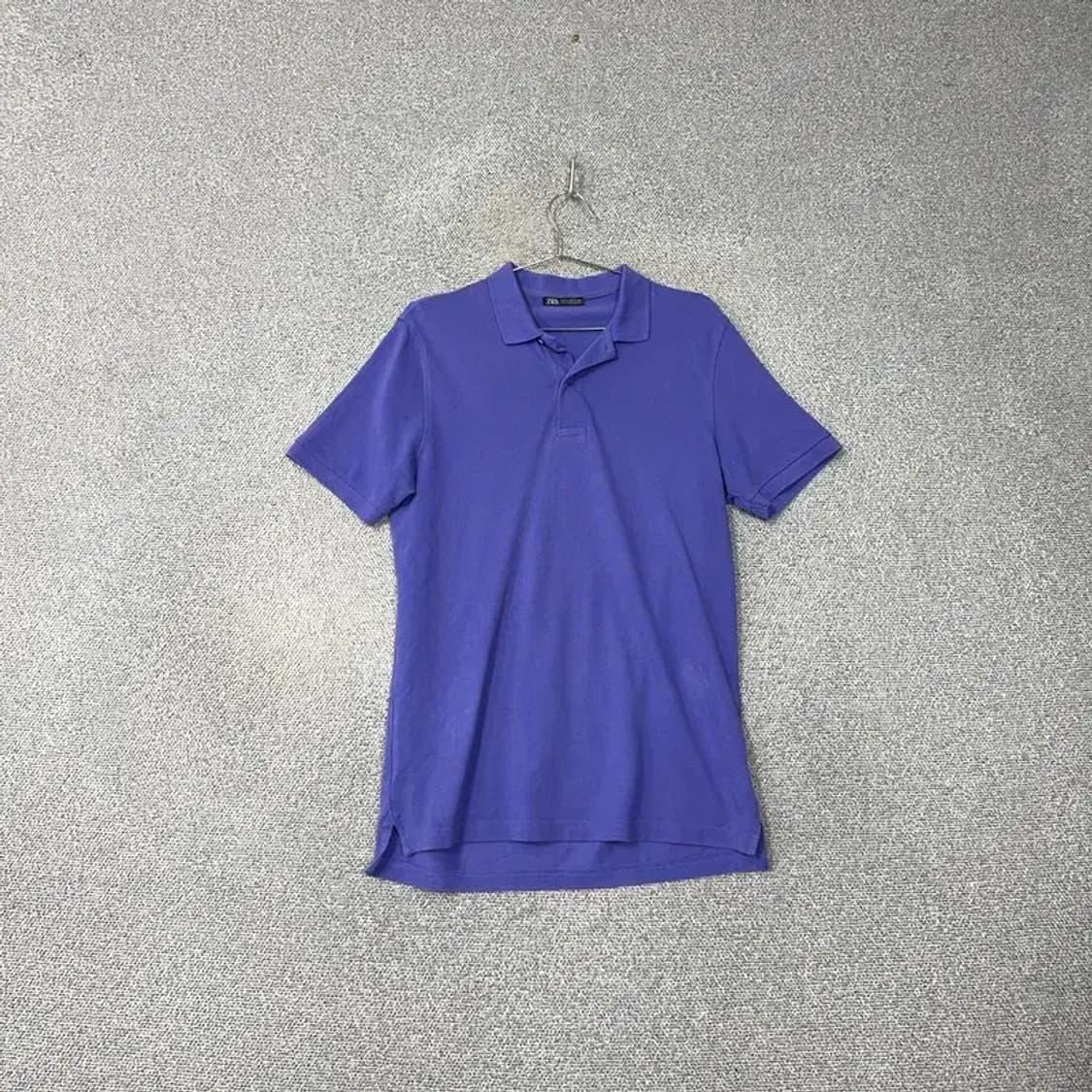 자라 캐주얼 퍼플 반팔 카라티 95 상품이미지1