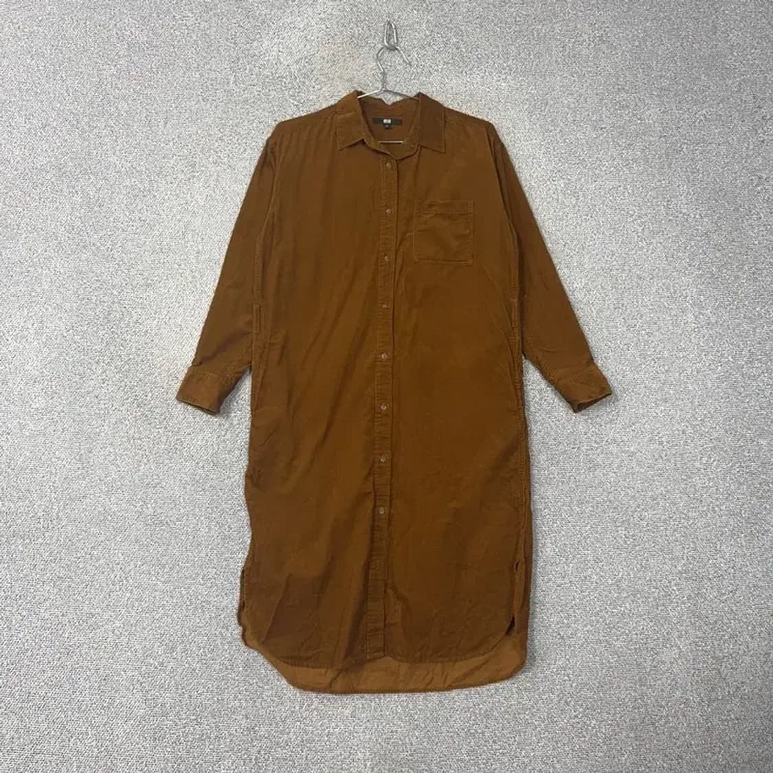 유니클로 코듀로이 브라운 셔츠 원피스 M 상품이미지1