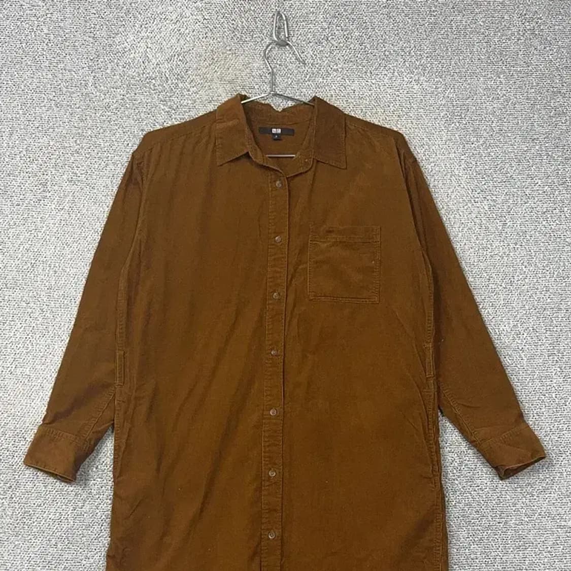 유니클로 코듀로이 브라운 셔츠 원피스 M 상품이미지3