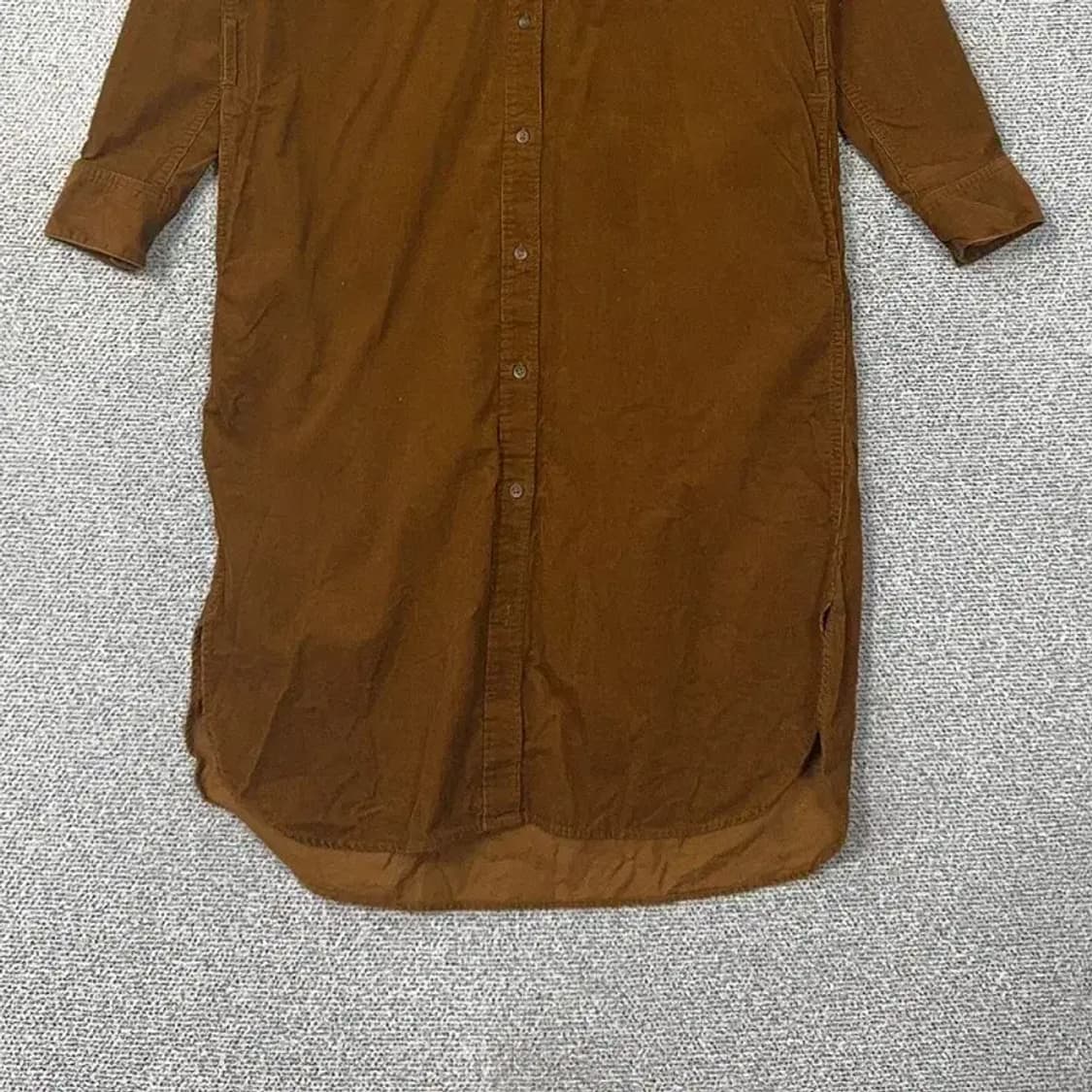 유니클로 코듀로이 브라운 셔츠 원피스 M 상품이미지4