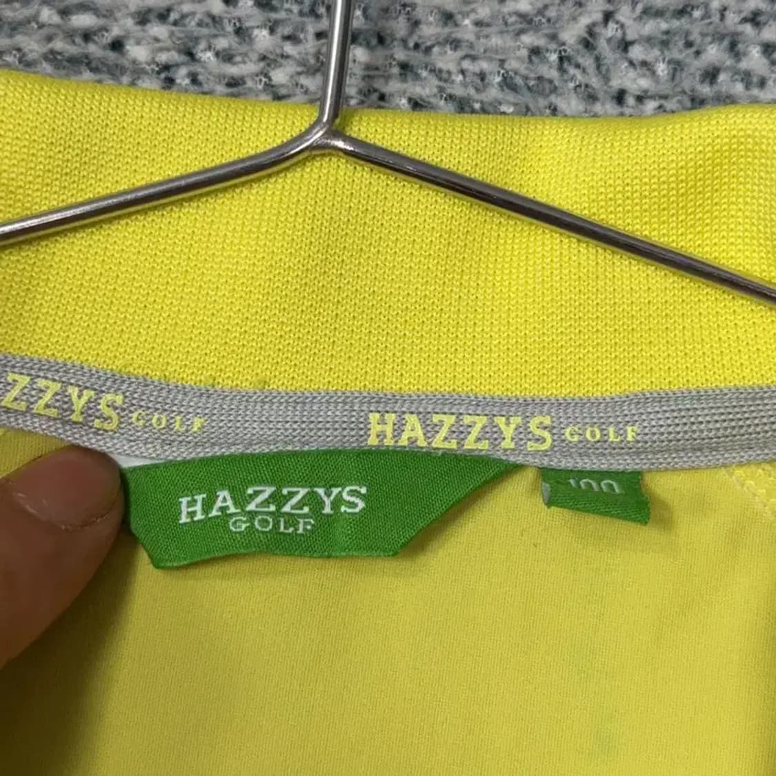 해지스 골프 옐로우 기능성 반팔 카라티 100 상품이미지3