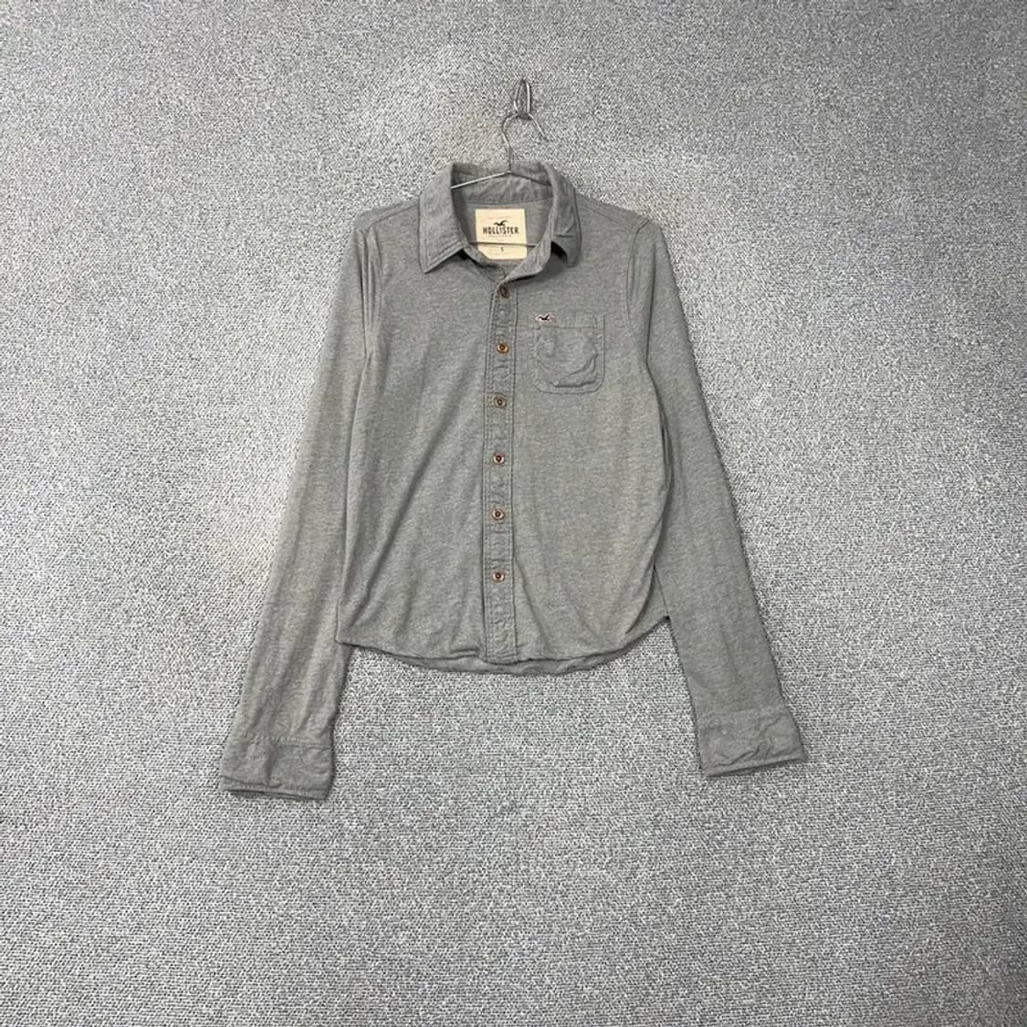 홀리스터 로고 그레이 셔츠 S 상품이미지1