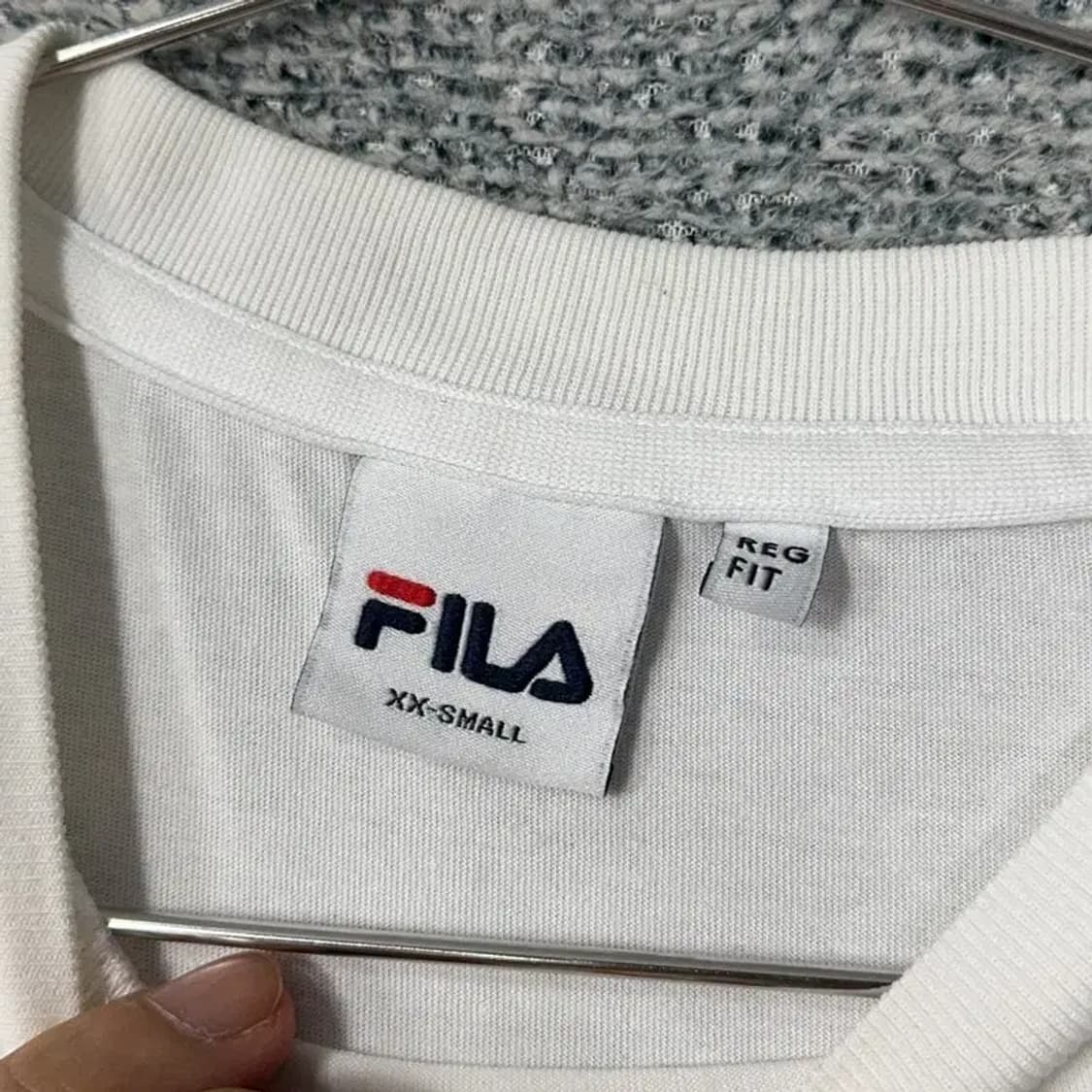 휠라 빅로고 화이트 반팔티 XXS 상품이미지3