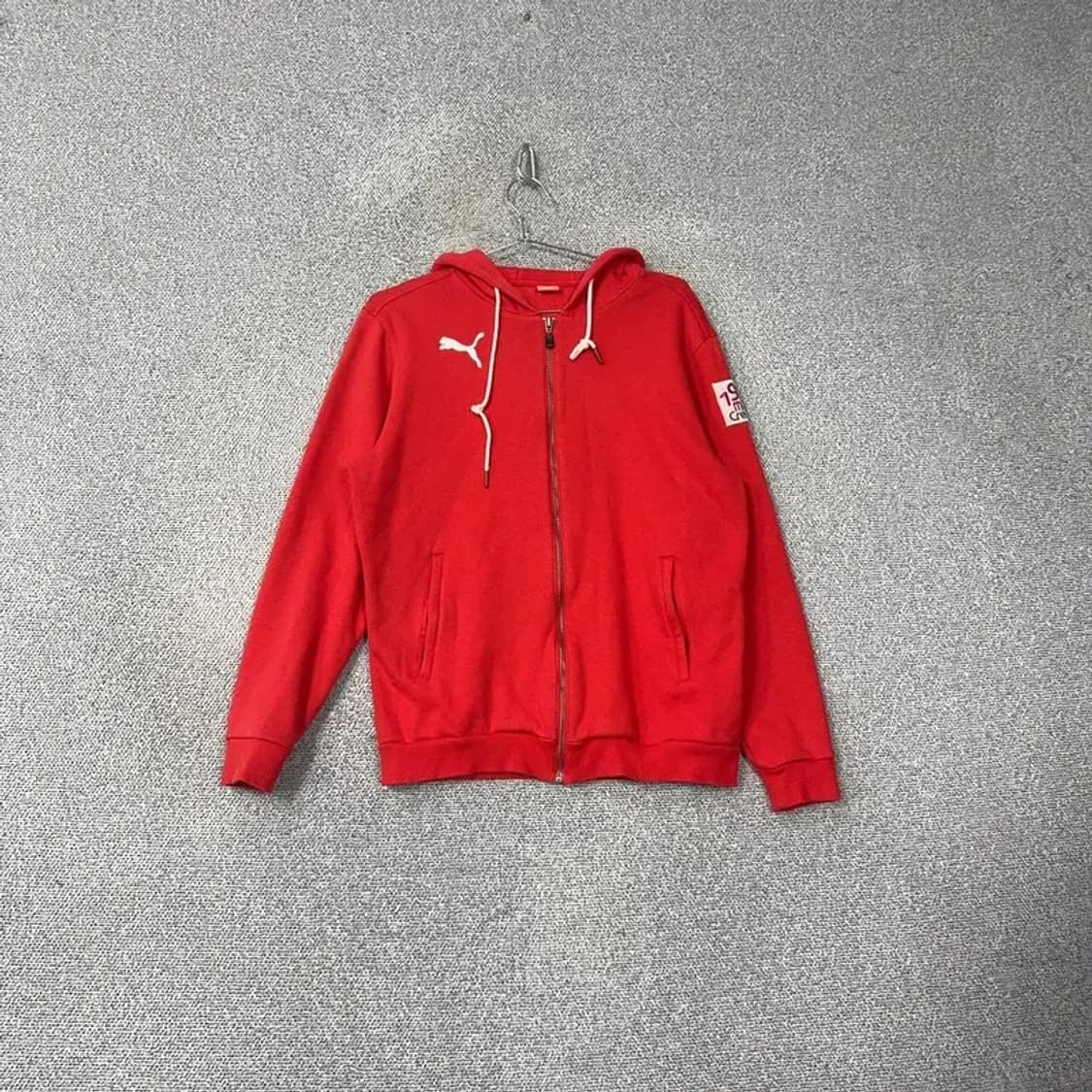 푸마 레드 로고 기능성 후드집업 L 상품이미지1