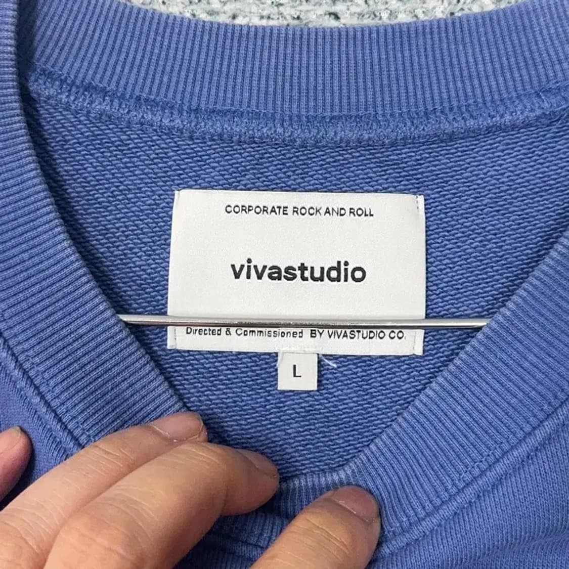 비바스튜디오 로고 오버핏 맨투맨 L 상품이미지3