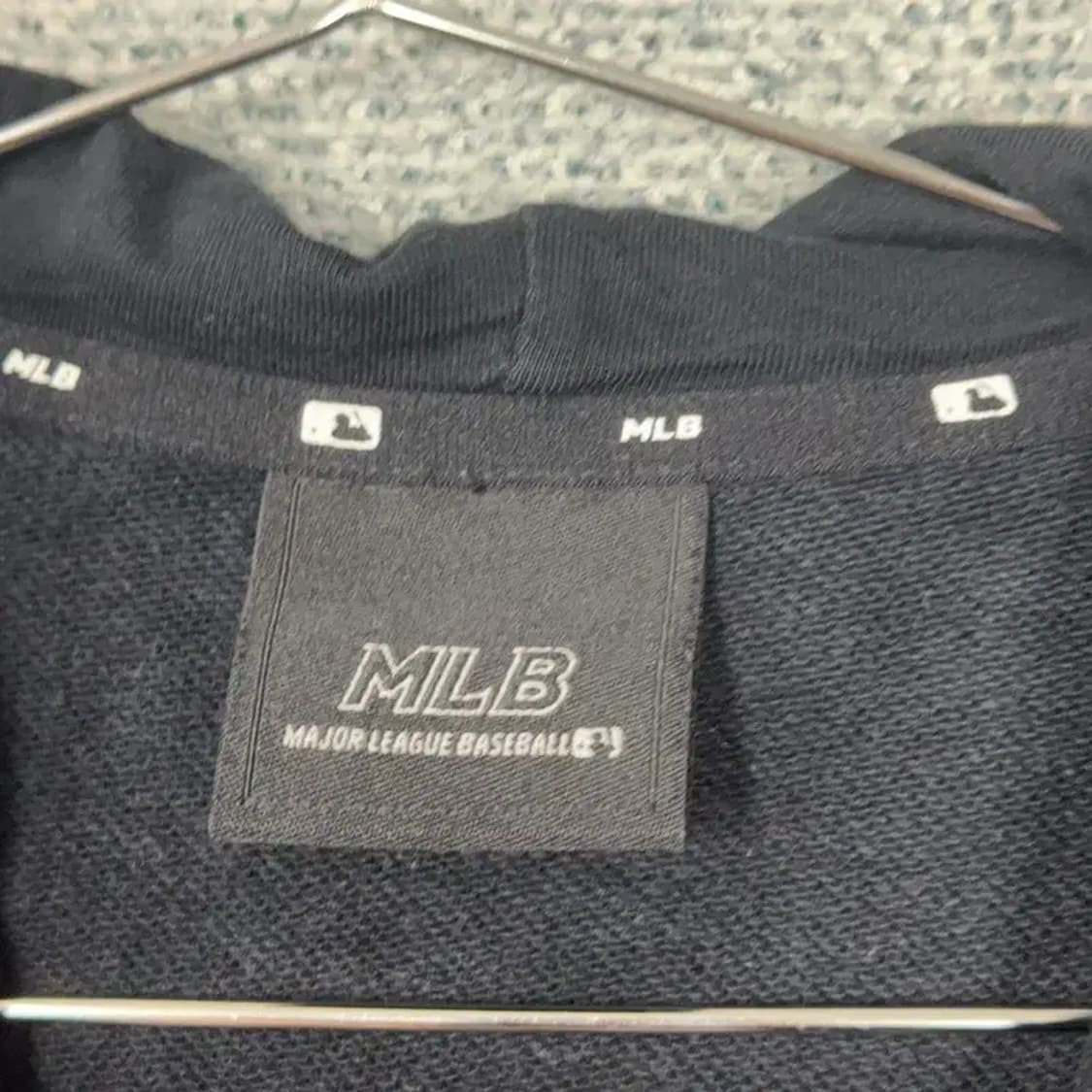 MLB 뉴욕양키즈 로고 블랙 후드집업 M 상품이미지3